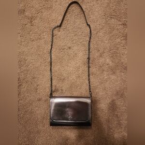 Tory Burch Pewter Metallic Clutch Purse